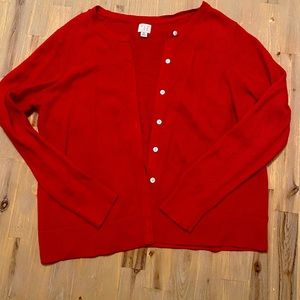 A New Day, Red, Button Down Cardigan, XL